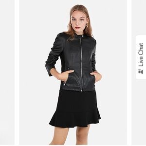 EXPRESS (Minus The) Leather Double Peplum Jacket